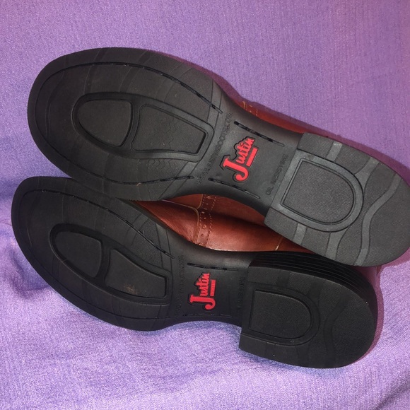 Used Women’s Justin AQHA Mesquite Cowhide Boots Size 9B. Brown - Picture 10 of 16